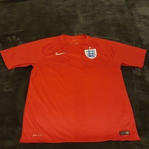 Nike dri-fit 2014 England World Cup Jersey in red